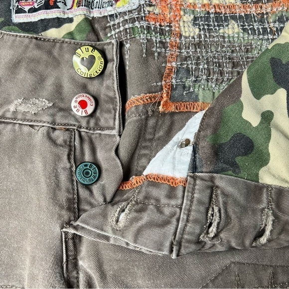 RARE BLUE COLLECTION Straight Button Fly Distressed Jeans Brown Size 29 Waist - Picture 6 of 16